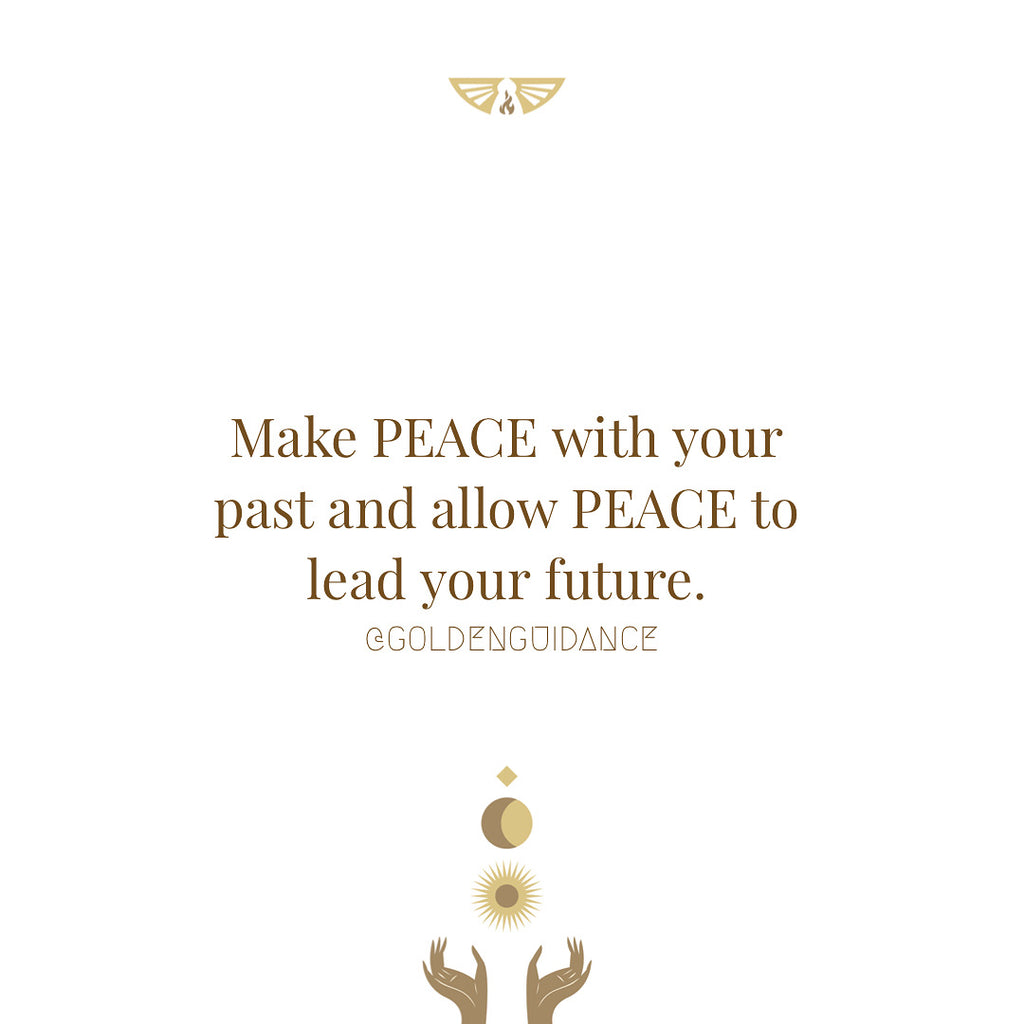 Let go of the past to move forward in peace.